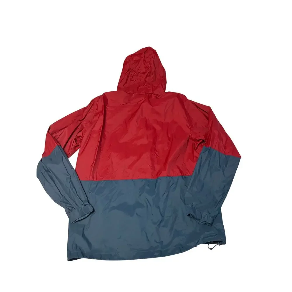 Columbia Sportwear Men’s Roan Mountain Jacket - red and gray/blue Large raincoat